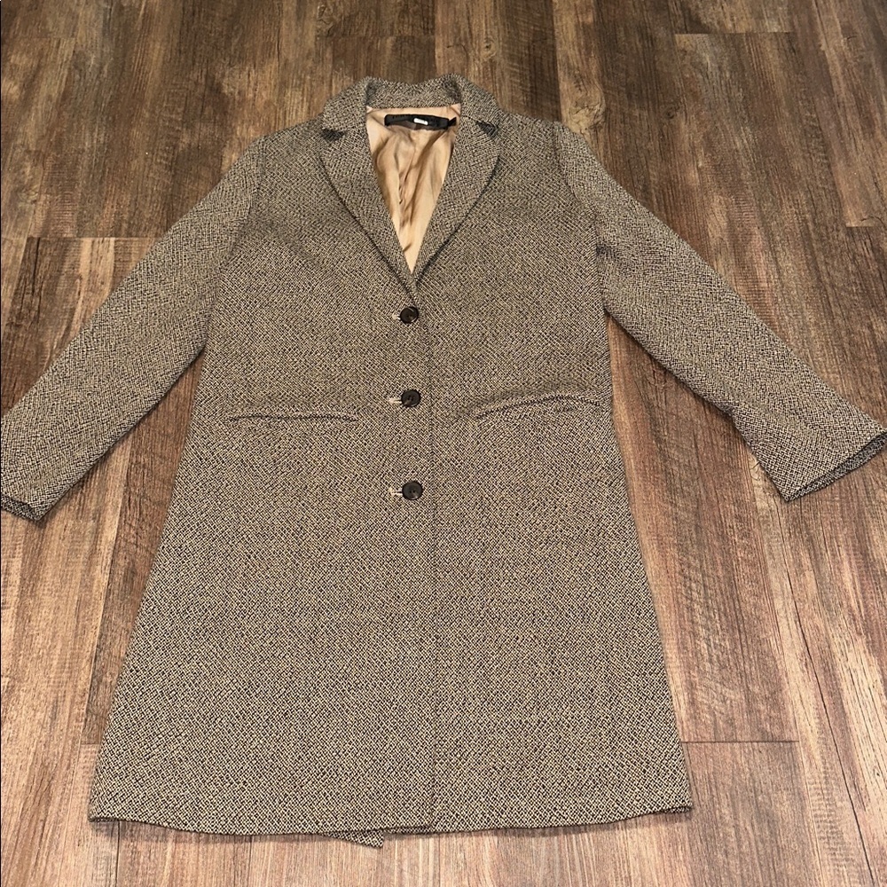 Jenni Kayne Beige Pea Hyde Coat Wool Blend size XS
